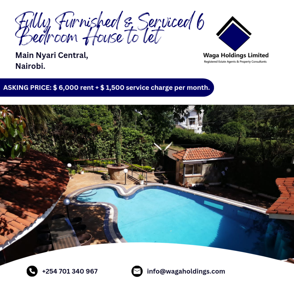 Fully furnished and serviced 6 bedroom house to let